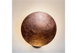 Wandleuchte Lederam W17 / 15W Schwarz/Gold  230V / 2700K 1700 Lm D=17 cm T=9cm / IP20