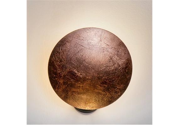 Wandleuchte Lederam W17 LED 17W/2700K schwarz/gold  230V / 1700lm D=170 x T= 84 mm H=173