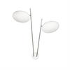 Wandleuchte Lederam W2 LED 2 x17W/2700° Weiss/Satin  230V/3400lm/H=470 B=460mm