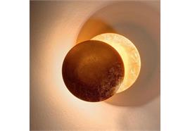 Wandleuchte Lederam W25 /15W Gold-Gold  230V / 2700K 1700Lm D=25 T=9cm / IP20