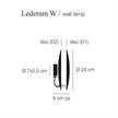 Wandleuchte Lederam W25 / 15W Weiss/ Gold  230V / 2700K 1700Lm D=25 T=9cm / IP20 | Bild 2