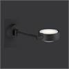 Wandleuchte LETTO LED Up links 20cm schwarz matt  230V/ Base D=88 x H=29mm