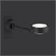 Wandleuchte LETTO LED Up links 20cm schwarz matt  230V/ Base D=88 x H=29mm