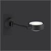 Wandleuchte LETTO LED Up links 20cm schwarz matt  230V/ Base D=88 x H=29mm