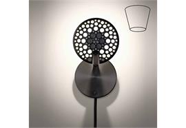 Wandleuchte LYS W AP LED schwarz/schwarz  230V 638lm 8W 2700°K CRI80 IP20