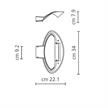 Wandleuchte Mesmeri halo chrom poliert  230V max.300W R7s 114  B=340 H=79 T=221 | Bild 2