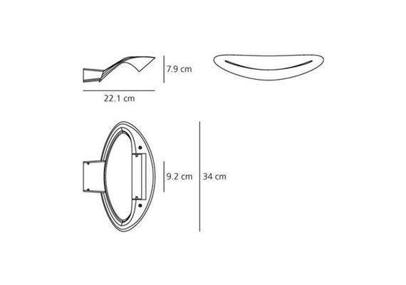 Wandleuchte Mesmeri halo chrommatt