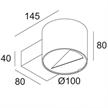 Wandleuchte Orbit T LED weiss  230V/LED 4W 484 lm CRI 90  T=128 H=110 D=100 n.dimmbar | Bild 2