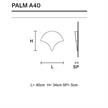 Wandleuchte PALM A40 11W messing bruniert  230V 3000K 1390Lm B=40cm H=34cm T=5cm IP20 | Bild 2