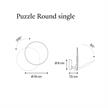 Wandleuchte Puzzle Round single weiss matt  240V 2700K 16W 1700lm D=90mm T=75 IP20 | Bild 2