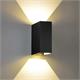 Wandleuchte Qubit L LED 2x4W 2700°K schwarz matt  230V/24V/350mA DC / H=125 B=50 T=101