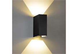 Wandleuchte Qubit L LED 2x4W 2700°K schwarz matt  230V/24V/350mA DC / H=125 B=50 T=101