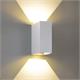 Wandleuchte Qubit L LED 2x4W 2700°K weiss  230V/24V/350mA DC / H=125 B=50 T=101