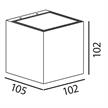 Wandleuchte QUBIT Q LED 13.6W grau  230V/ 2700K H=102 B=102 T=105 / IP54 | Bild 2