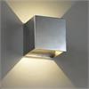 Wandleuchte Qubit Q LED 6.6W 2700°K alu satiniert  230V/24V/350mA DC / H=102 B=102T=102