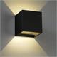 Wandleuchte Qubit Q LED 6.6W 2700°K schwarz matt  230V/24V/350mA DC / H=102 B=102 T=102