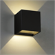 Wandleuchte Qubit Q LED 6.6W 2700°K schwarz matt  230V/24V/350mA DC / H=102 B=102 T=102