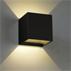Wandleuchte Qubit Q LED 6.6W 2700°K schwarz matt  230V/24V/350mA DC / H=102 B=102 T=102