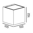 Wandleuchte QUBIT Q LED 9.3W grau  230V/ 2700K H=102 B=102 T=105 / IP54 | Bild 2