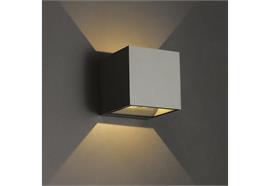 Wandleuchte QUBIT Q LED 9.3W grau  230V/ 2700K H=102 B=102 T=105 / IP54