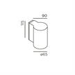 Wandleuchte SCAP one 8W schwarz  240V 2700K 453Lm D=65 T=90 H=115 IP65 | Bild 2