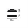 Wandleuchte, Scotch, Chrom und weisses Glas  230V, 2x G9, 60W, Halopin T=10, B= 32 H=8 | Bild 2