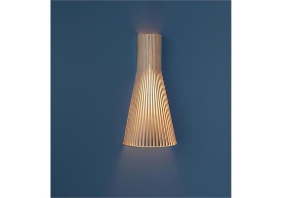 Wandleuchte Secto gross Walnuss  230V/E14/ 5.5W ES H= 60cm D=30 / IP20