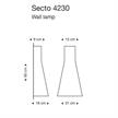 Wandleuchte Secto gross Walnuss  230V/E14/ 5.5W ES H= 60cm D=30 / IP20 | Bild 2