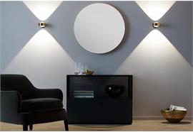 Wandleuchte Sento verticale E 26W up schwarz-bronze  230V 26W 2700K CRI97 D=88 H=29mm IP20