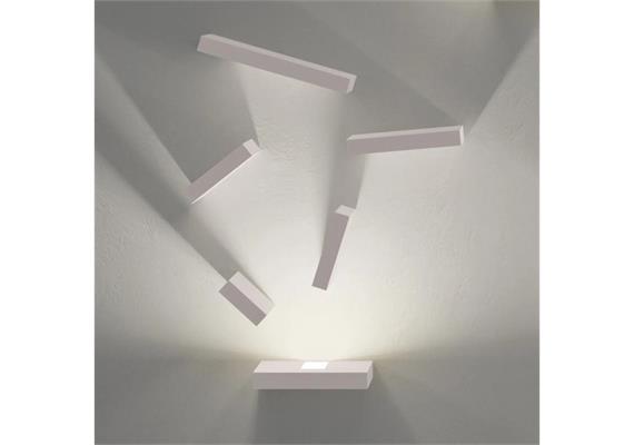 Wandleuchte SET LED 9W weiss  240V 2700K 1041Lm L=22cm H=3 T=10/ IP20