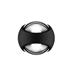 Wandleuchte Sito verticale VOLT C80 schwarz matt  230V/ 2x9W 2700K / D=130 H=113mm/ IP65