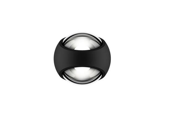 Wandleuchte Sito verticale VOLT C80 schwarz matt  230V/ 2x9W 2700K / D=130 H=113mm/ IP65