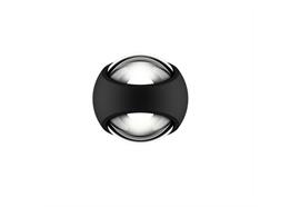 Wandleuchte Sito verticale VOLT C80 schwarz matt  230V/ 2x9W 2700K / D=130 H=113mm/ IP65