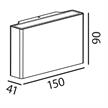 Wandleuchte Slota Led up & down 2x4W grau  230V/ 2700K 2 x 556lm /L=150x41 H=90 / IP54 | Bild 2