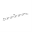 Wandleuchte SML M T5 39W DALI silber satiné/Raster  EVG 3000K 3400lm B=900T=85H=25mm | Bild 2