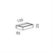 Wandleuchte SML WALL M 120W Alu satinée/satinée  240V R7s/1x120W G: satinée/satinée | Bild 2