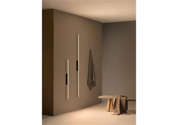 Wandleuchte SPA 10.8W schwarz matt  230V 3500K 1560Lm L=121cm B=47 T=65 IP20