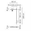 Wandleuchte Structural 2617 12W Led creme matt  230V 2x6W 1416lm 3000°K B=840 x H=2400 | Bild 2