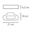 Wandleuchte Talo Wall silber dim  230V 20W 3000K 1991lm L=210 H=42 T=100 IP20 | Bild 2