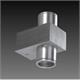 Wandleuchte Tibe LED WW 2x1.2W alu gebürstet  230V/24V/350mA DC/ H=88 B=46 T=65