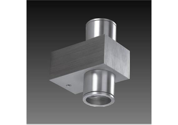 Wandleuchte Tibe LED WW 2x1.2W alu gebürstet  230V/24V/350mA DC/ H=88 B=46 T=65