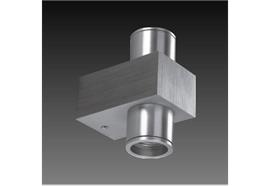 Wandleuchte Tibe LED WW 2x1.2W alu gebürstet  230V/24V/350mA DC/ H=88 B=46 T=65