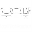 Wandleuchte Tutu E14 Glas weiss  240V/E14/ 2x46W (=60W) / L=29 H=18 T=13 | Bild 2