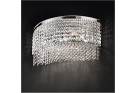 Wandleuchte VE815 mit transparente Glassteine  230V /G9 2x10W B=30cm H=20cm T=14cm IP20