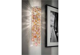 Wandleuchte VE892 mit farbige Glassteine  230V /E14 2 x 10W B=15cm H=70cm T=12cm IP20