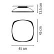 Wandleuchte Watch chrom Glas weiss  230V /200W R7s 119mm / 45x45cm H=13.5cm | Bild 2