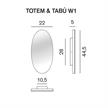 Wandspiegel Totem & Tabè W1 34W specchio  230V/2700K 2600lm CRI90 H=445 B=22 H=5 IP20 | Bild 2