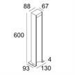 Wegstehleuchte AULA 60 LED 930 7.1W 3000°K Grau-Weiss  230V 350mA IP68 CRI90 H=600 B=88x67 | Bild 2