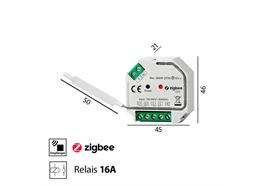 Zigbee Funk Schaltaktor on-off  230V/16A Relais /L=45 B=46 H=21 / IP20