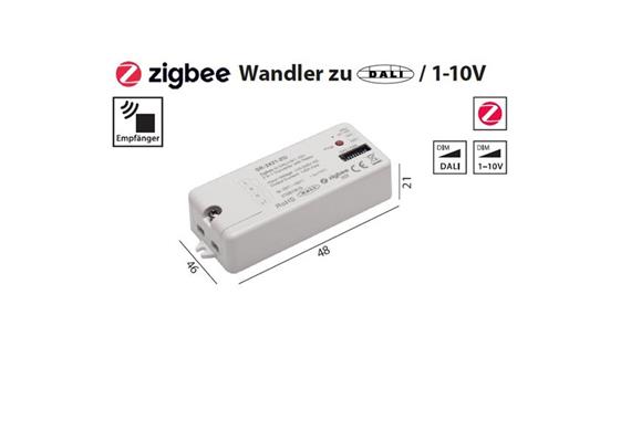Zigbee Funk- Steuermodul für DALI /1-10V Geräte  230V/AC L=95 B=46 H=21mm IP20